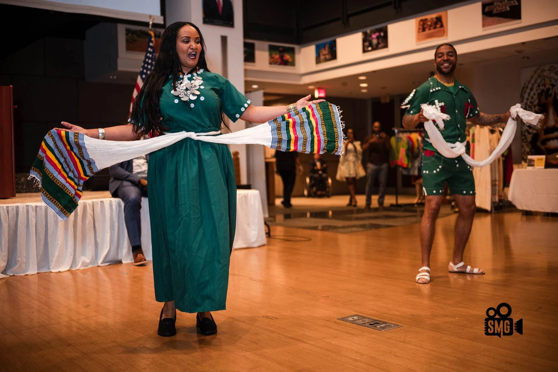 Traditional Ethiopian dance at a community event