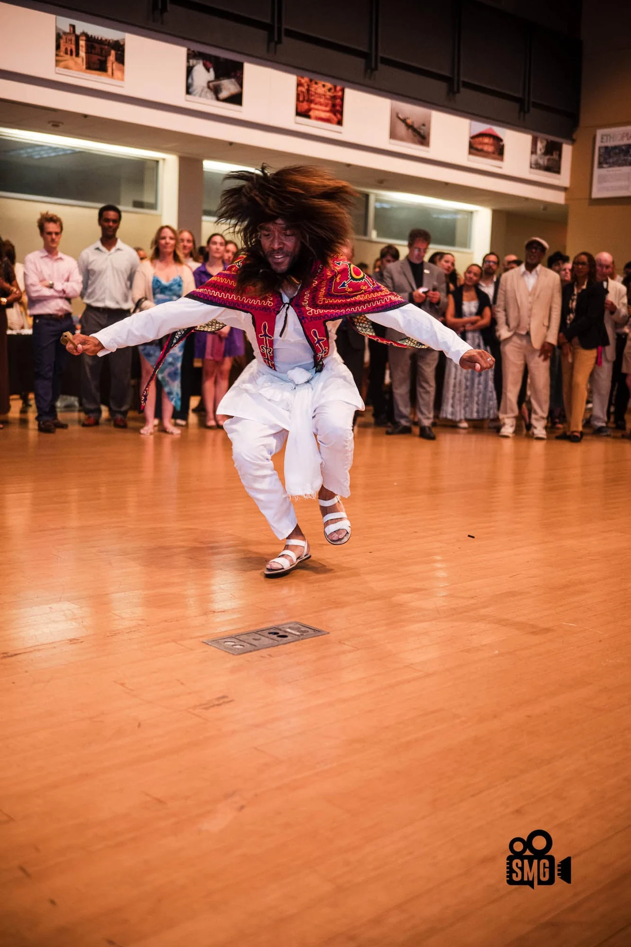 Cultural dance performance at an Ethiopian community gathering